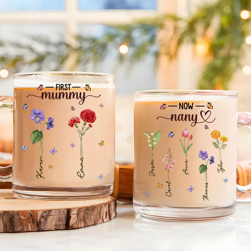 Personalized Floral Mug Set for Mom and Grandma - Mother's Day Gift Cup MagicInPrints
