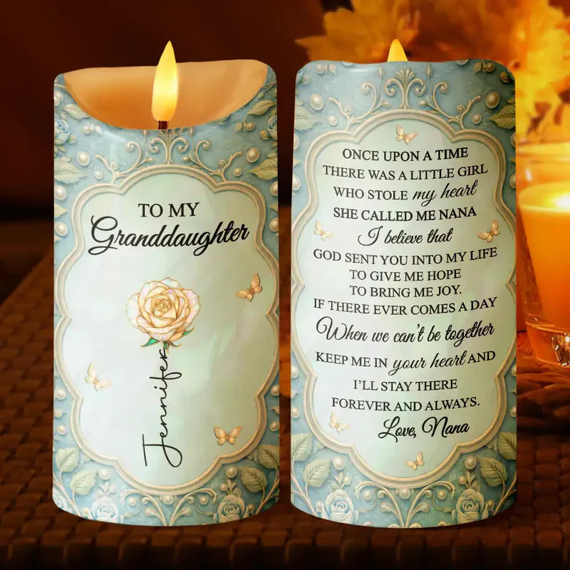 Personalized LED Candle for Granddaughter - Sentimental Gift from Grandma Lamp MagicInPrints