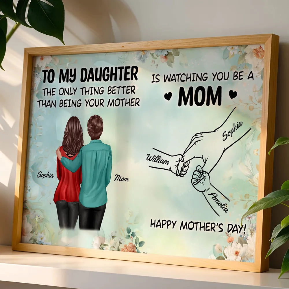 Personalized Mother's Day Canvas for Daughter - Sentimental Gift with Custom Names Poster or Canvas MagicInPrints