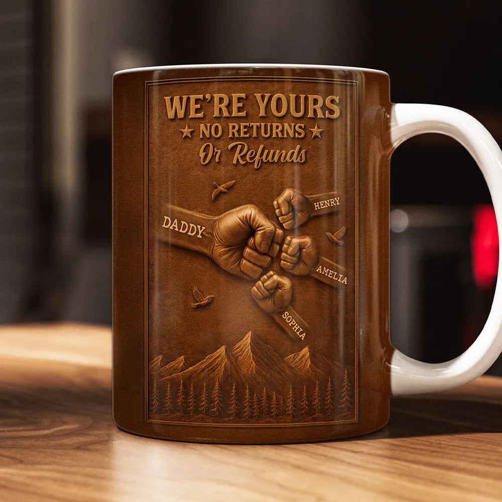 Personalized Family Fist Bump Mug for Dad - Sentimental Gift Cup MagicInPrints