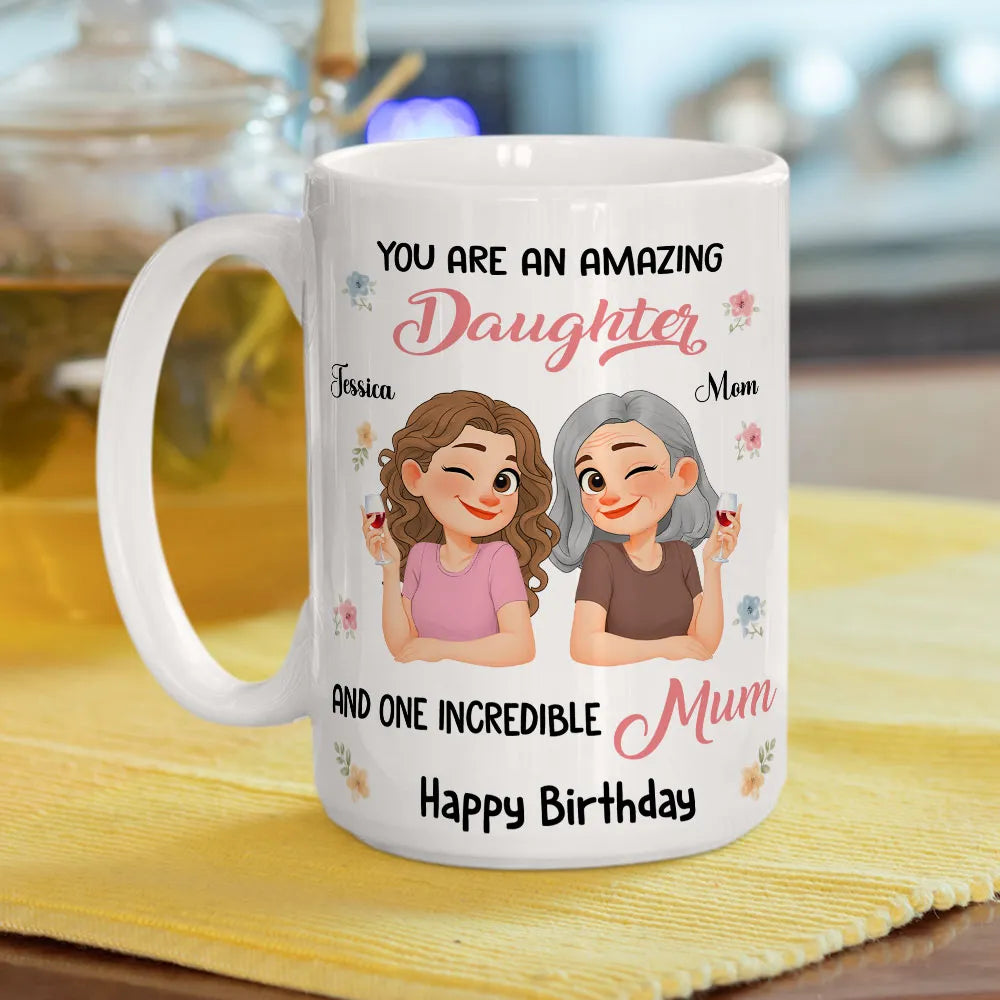 Personalized Mother's Day Mug for Mom and Daughter - Sentimental Gift Cup MagicInPrints