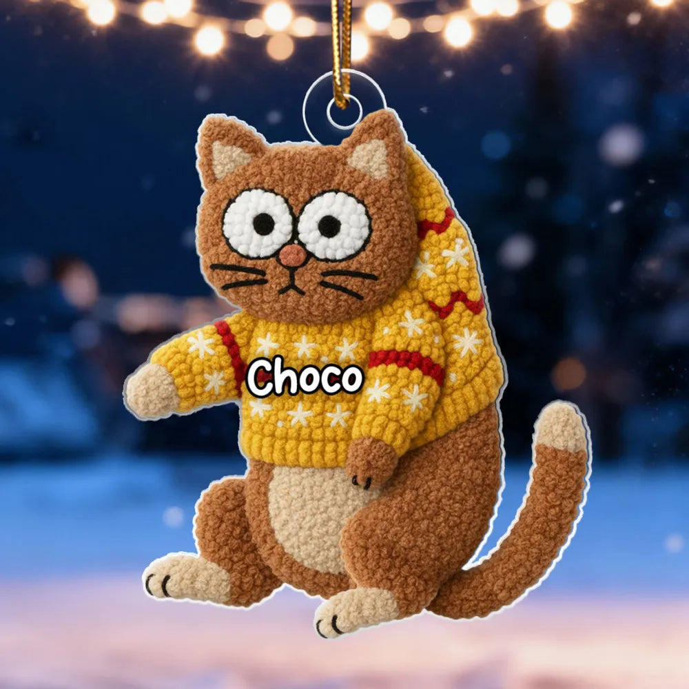 Personalized Cat Christmas Ornament for Pet Lovers - Festive Holiday Decor Ornament MagicInPrints