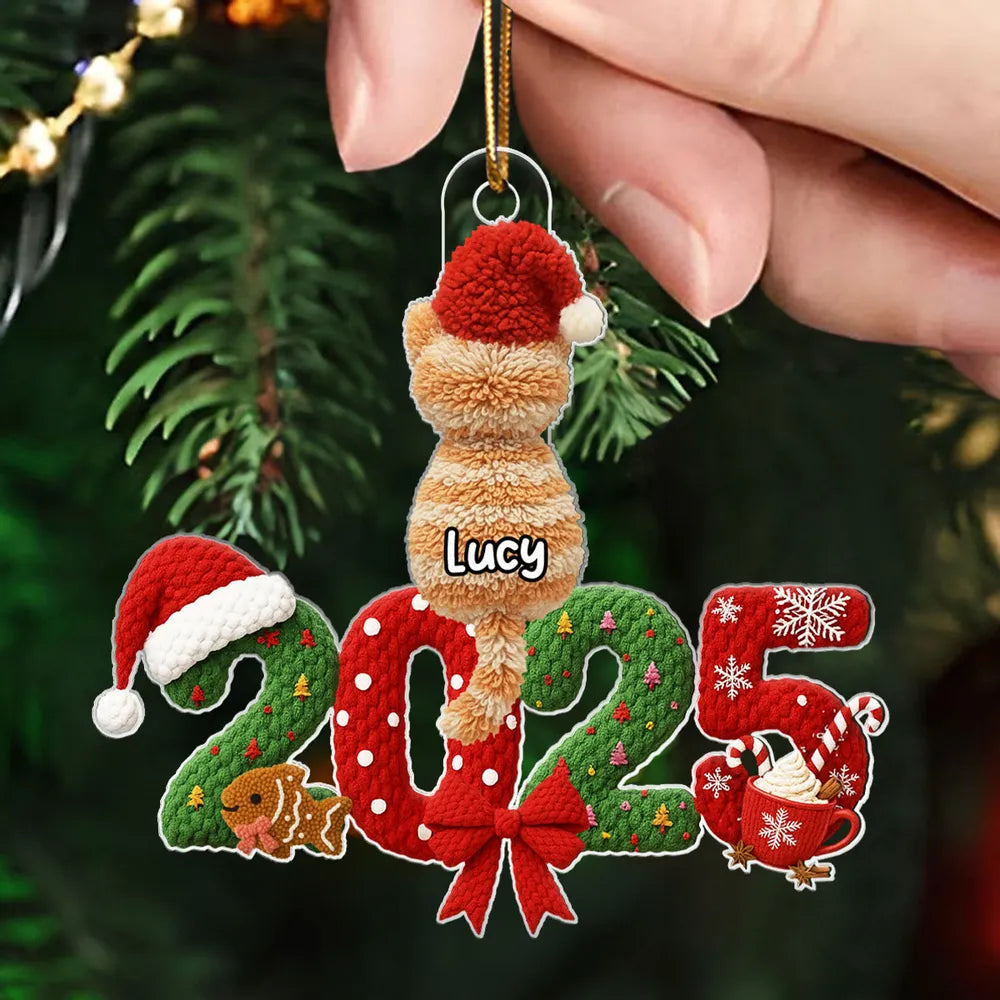 Personalized Cat Christmas Ornament 2023 for Pet Lovers - Festive Holiday Decor Ornament MagicInPrints