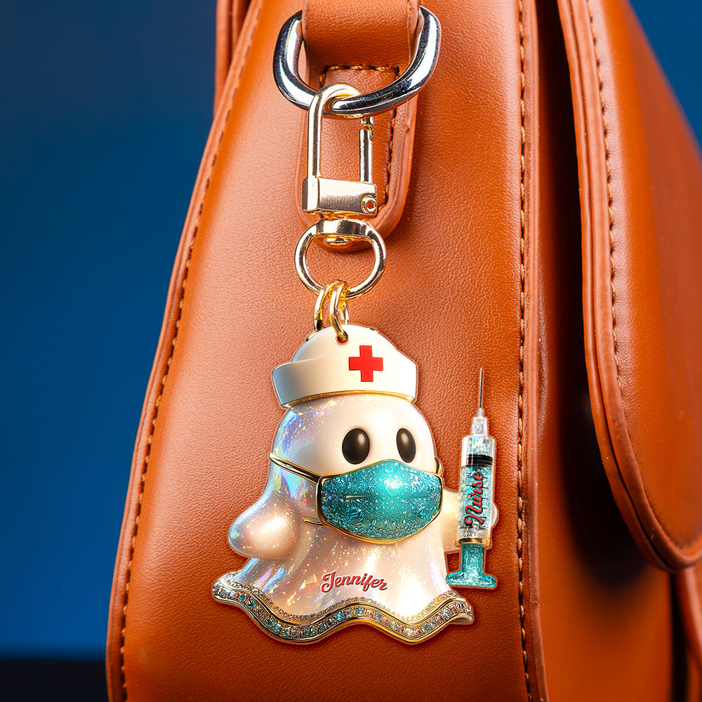 Nurse Ghost Keychain - A Heartfelt Tribute to Caregivers Keychains MagicInPrints
