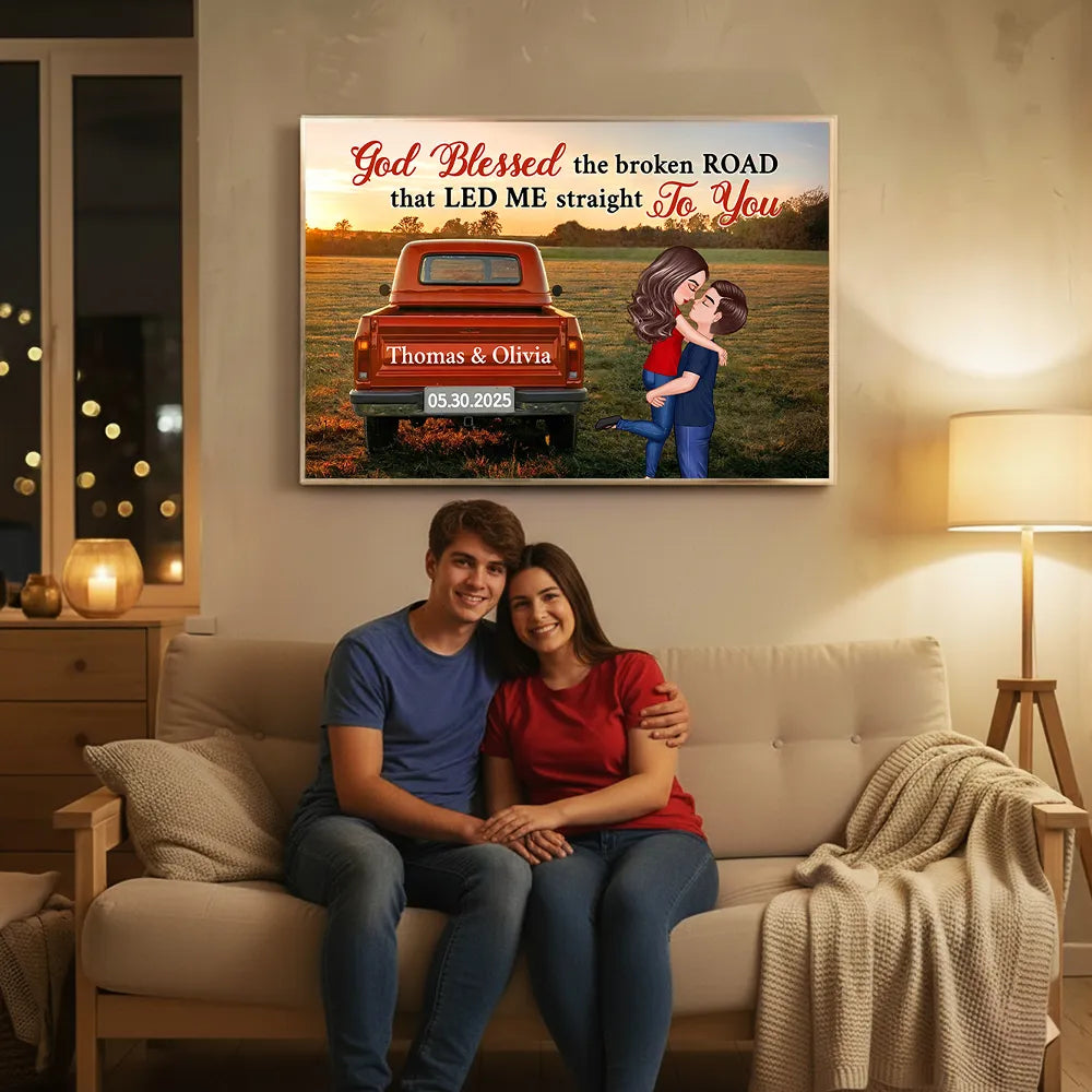 Personalized Romantic Wall Art for Couples - Anniversary Gift Poster or Canvas MagicInPrints