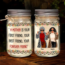 Load image into Gallery viewer, Personalized Mason Jar Light for Mom - Forever Friend Gift Drink Jar PopCulturePrints
