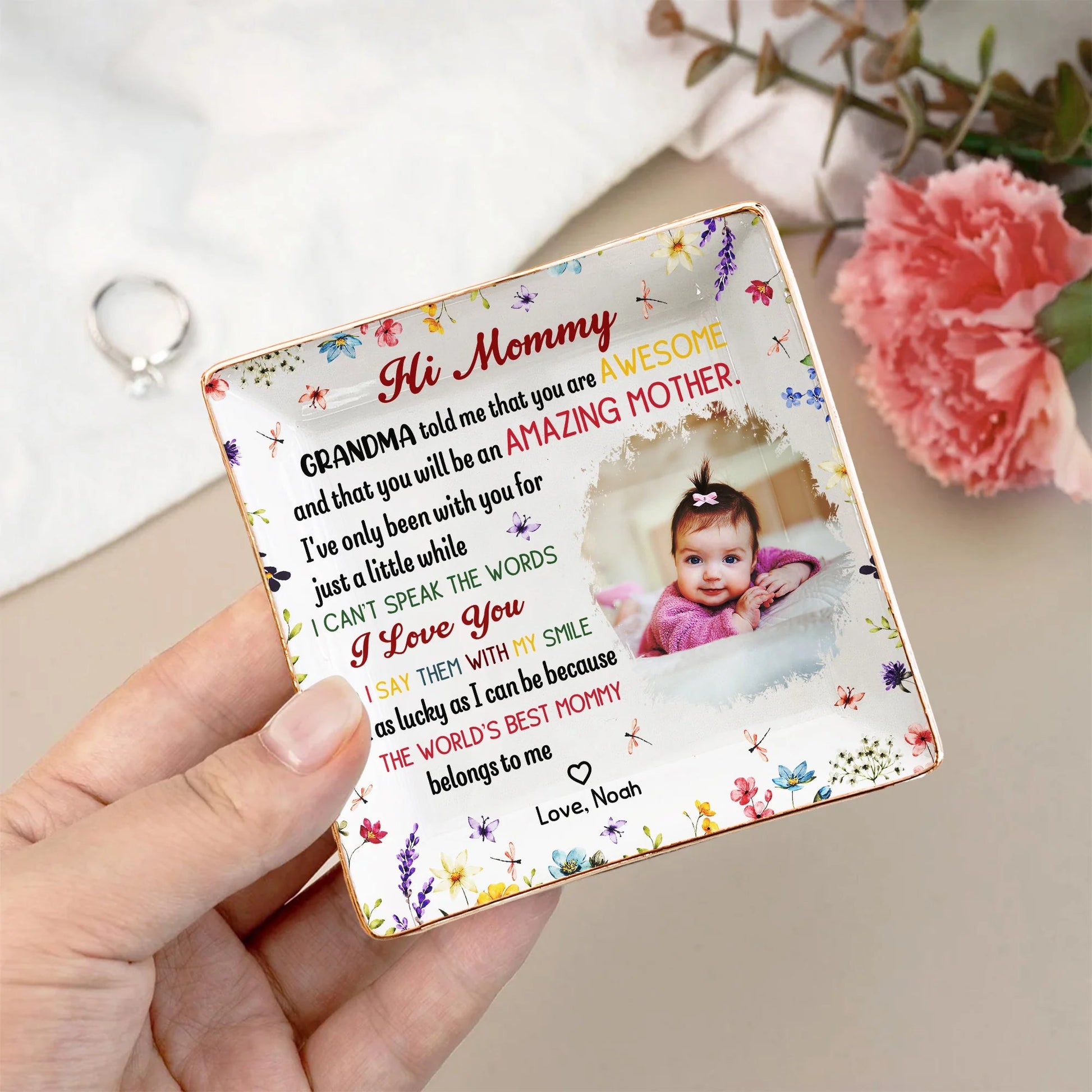 Personalized Photo Plaque for Mom - Mother's Day Gift with Custom Message Jewelry MagicInPrints