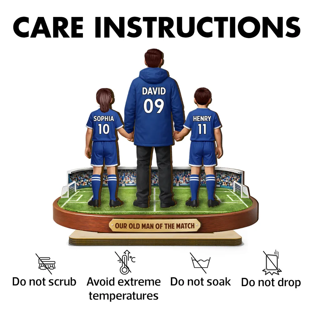 Personalized Soccer Family Figurine for Dad - Father's Day Gift Plaque MagicInPrints
