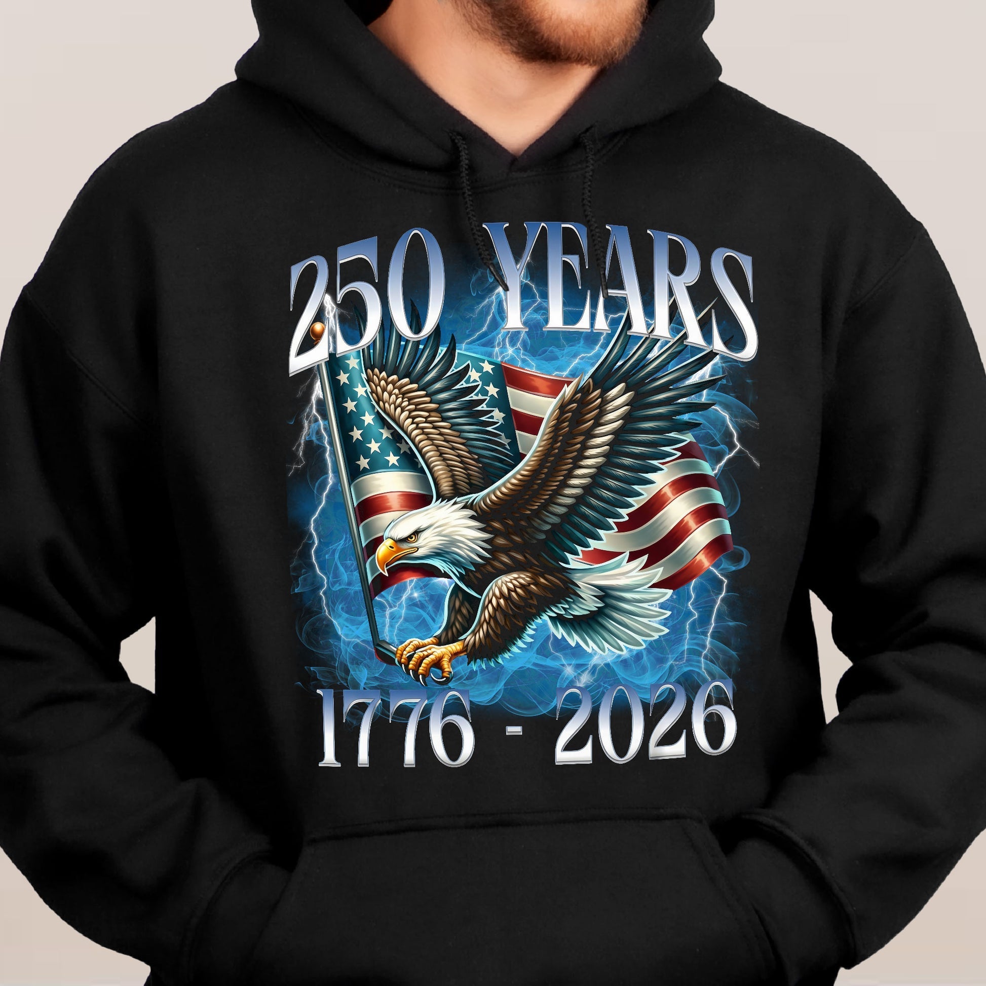 Custom American Eagle T-Shirt for Patriotic Celebrations - 250th Anniversary 1776-2026 Cloth MagicInPrints