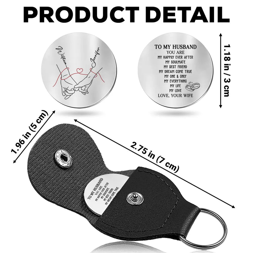 Personalized Engraved Keychain for Husband - Romantic Gift Keychain MagicInPrints