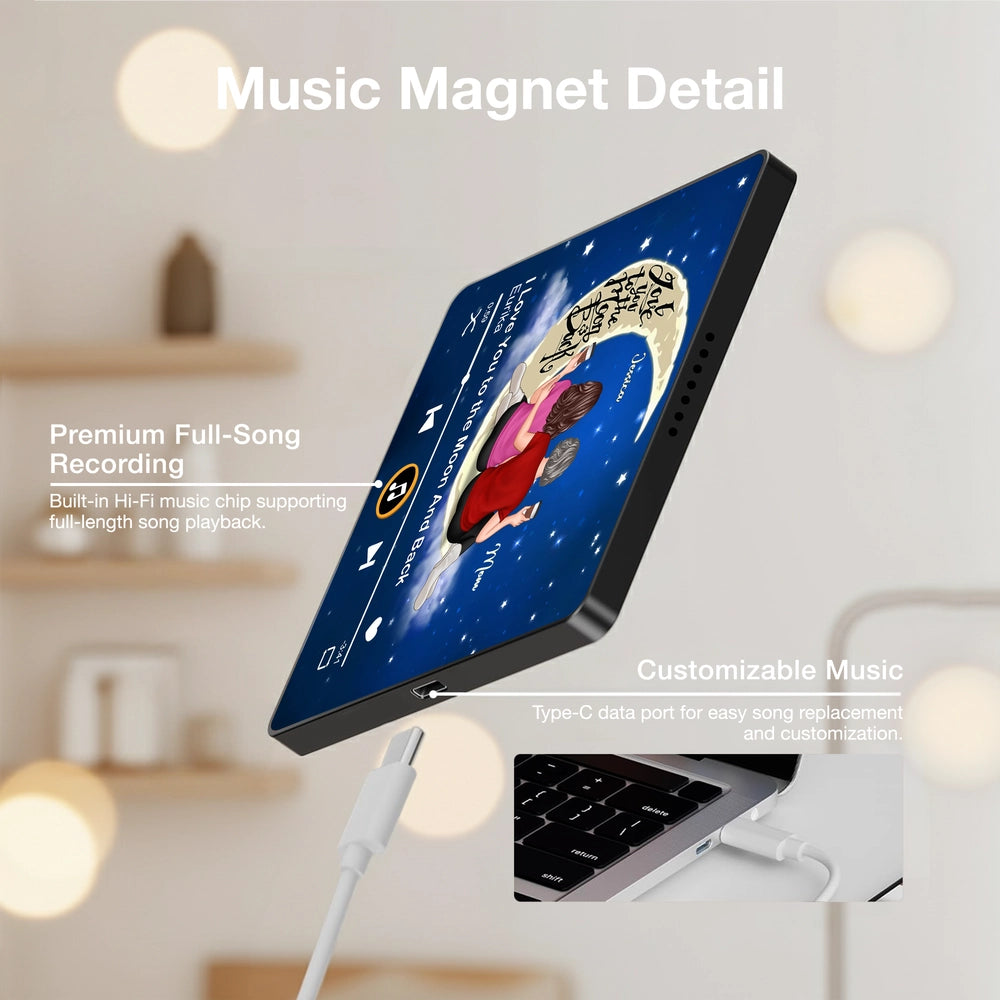 Personalized Music Plaque for Mom and Daughter - Sentimental Gift for Mother's Day Fridge Magnet MagicInPrints