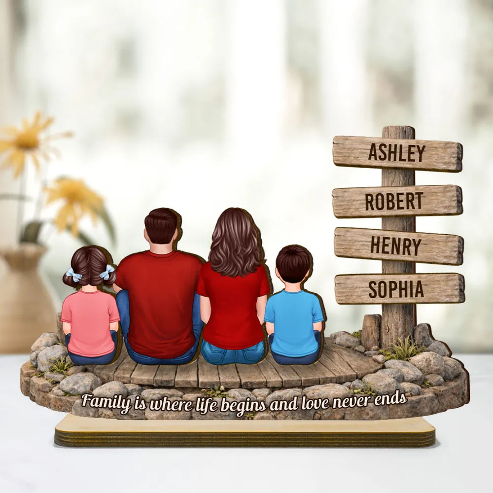 Personalized Family Wooden Sign Decor for Home - Sentimental Gift Plaque MagicInPrints