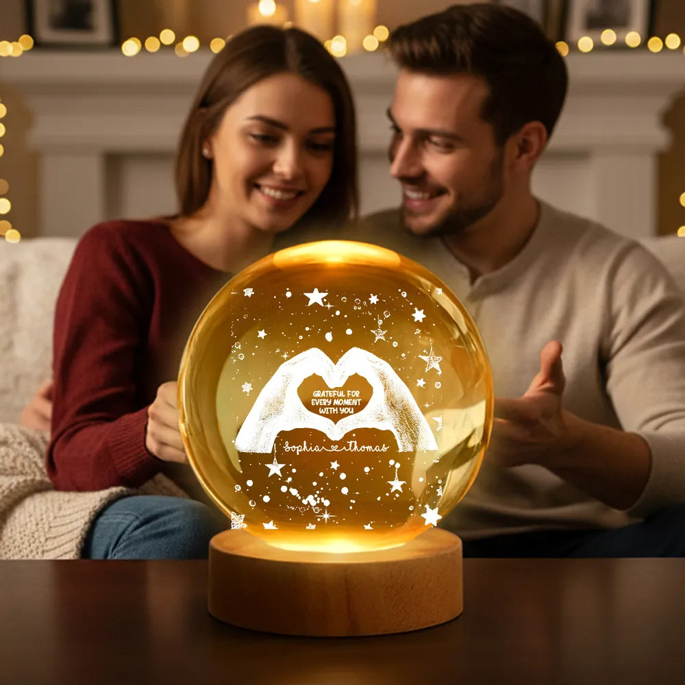 Personalized LED Night Light for Couples - Heartfelt Gift for Anniversaries Lamp MagicInPrints