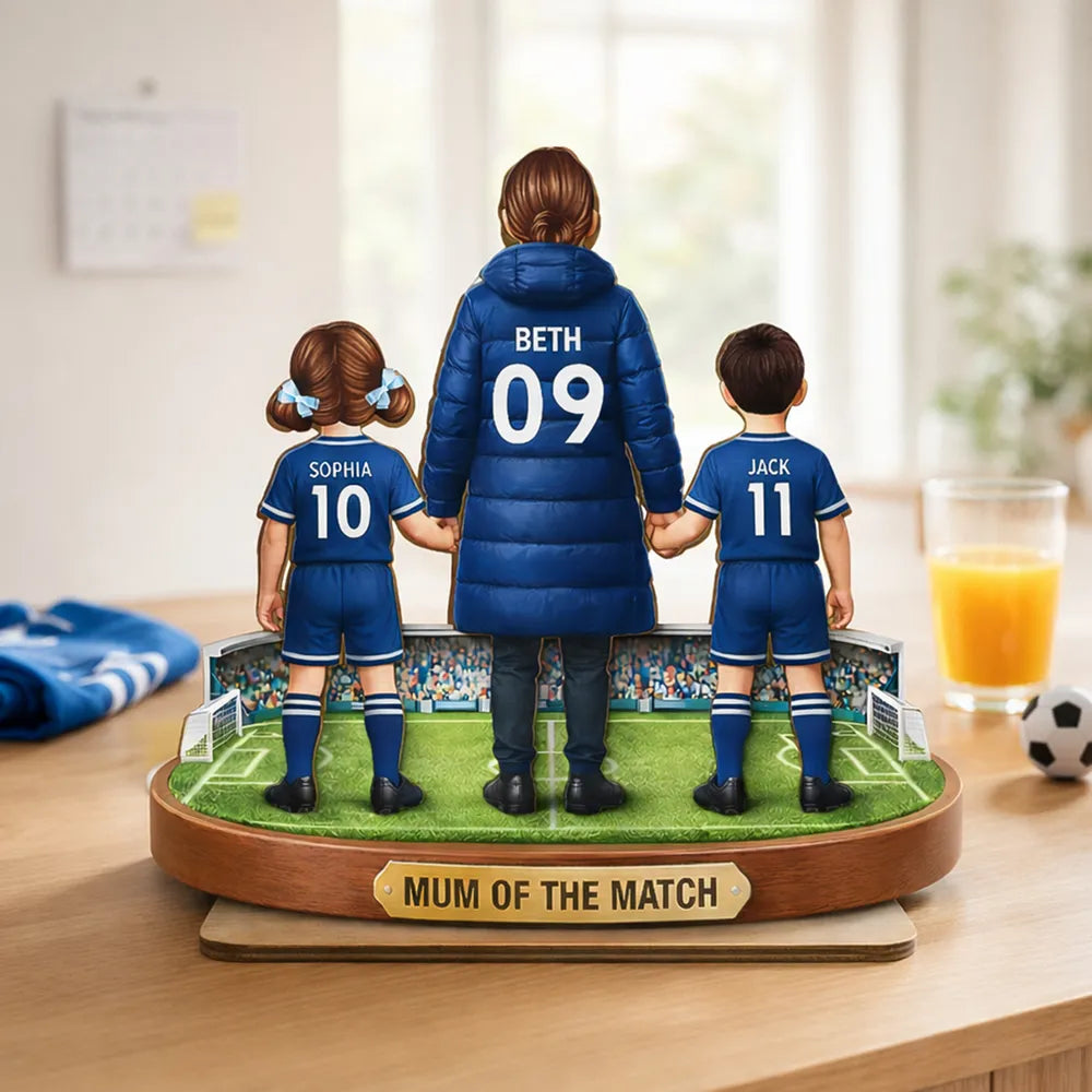 Personalized Soccer Family Figurine for Mom - Mother's Day Gift Plaque MagicInPrints