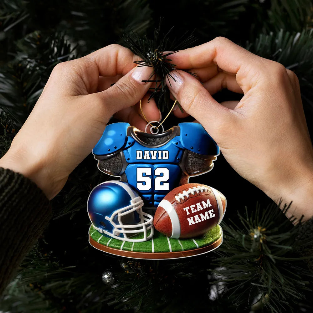 Personalized Football Ornament for Fans - Custom Jersey and Team Name Ornament MagicInPrints