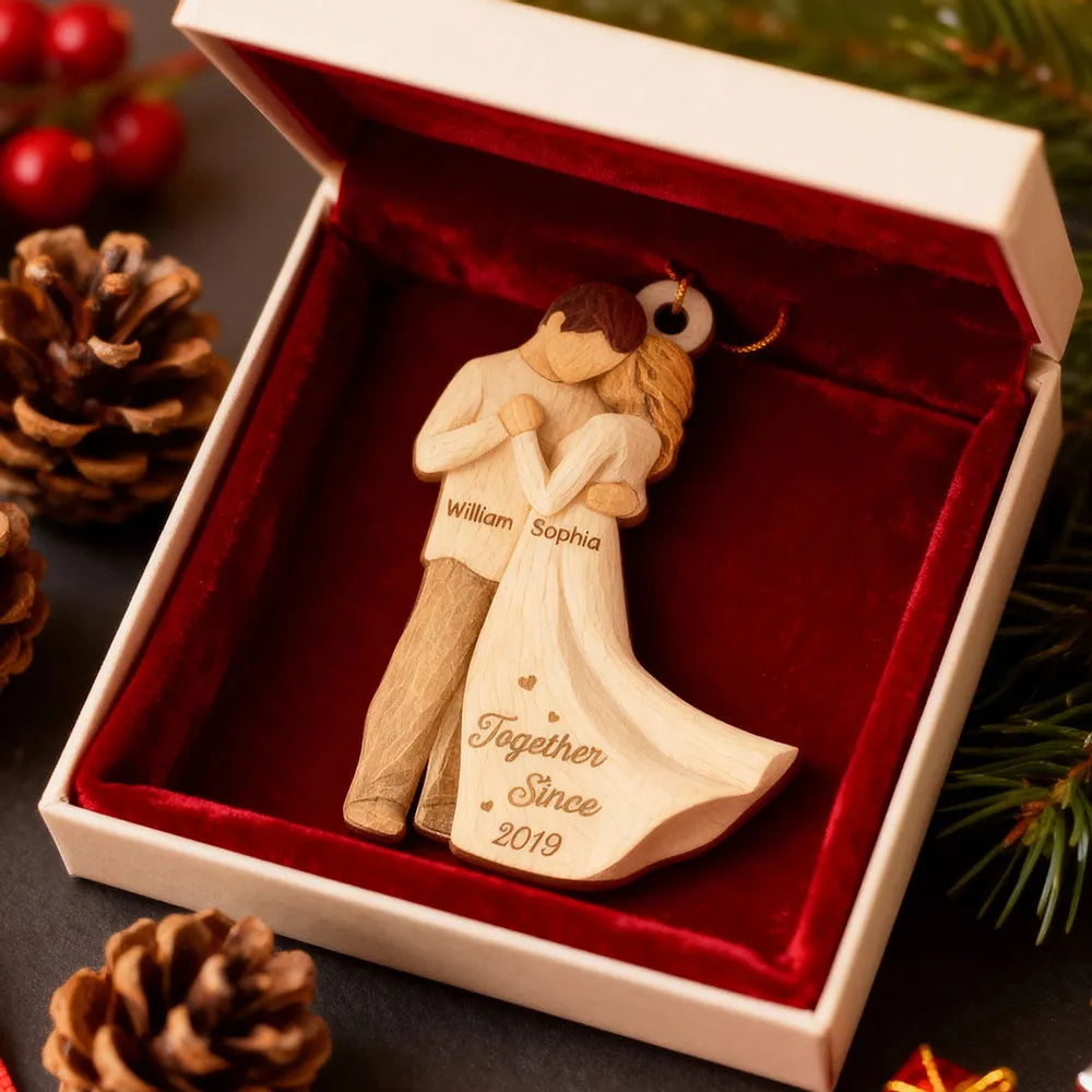 Personalized Couple Ornament for Christmas - Romantic Keepsake Gift Ornament MagicInPrints