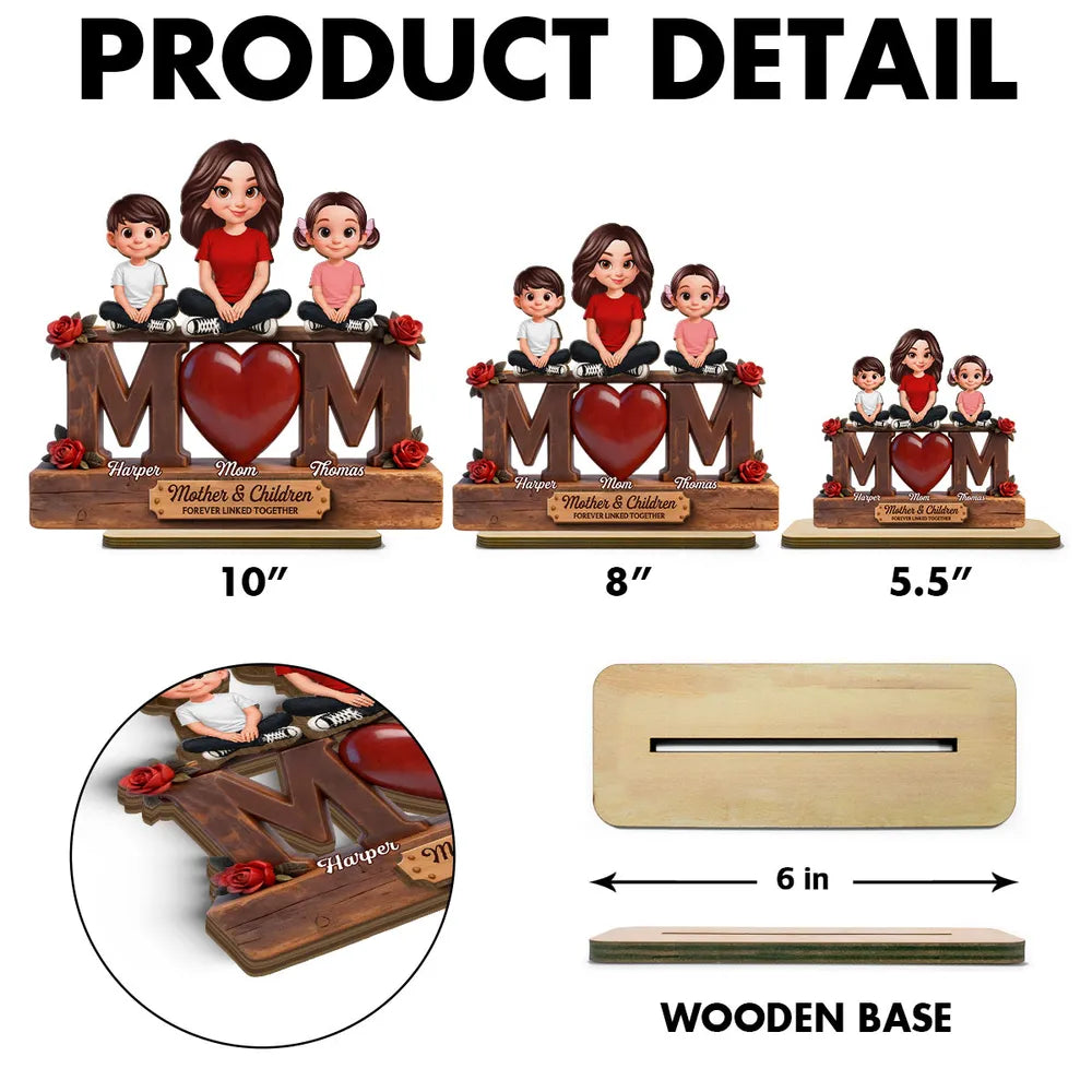 Personalized Mother & Daughters Figurine - Sentimental Gift for Family Plaque MagicInPrints