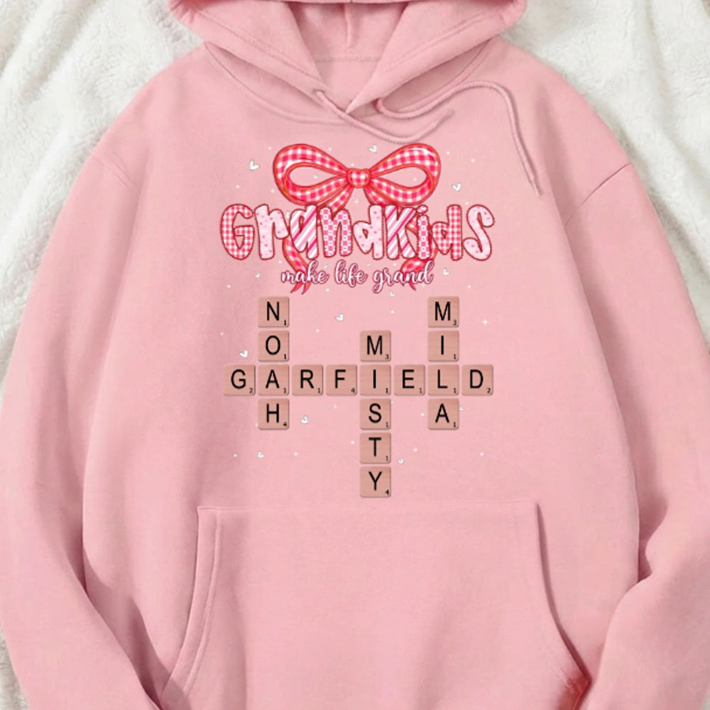 Personalized Grandkids Crossword T-Shirt for Grandparents - Sentimental Gift Cloth MagicInPrints