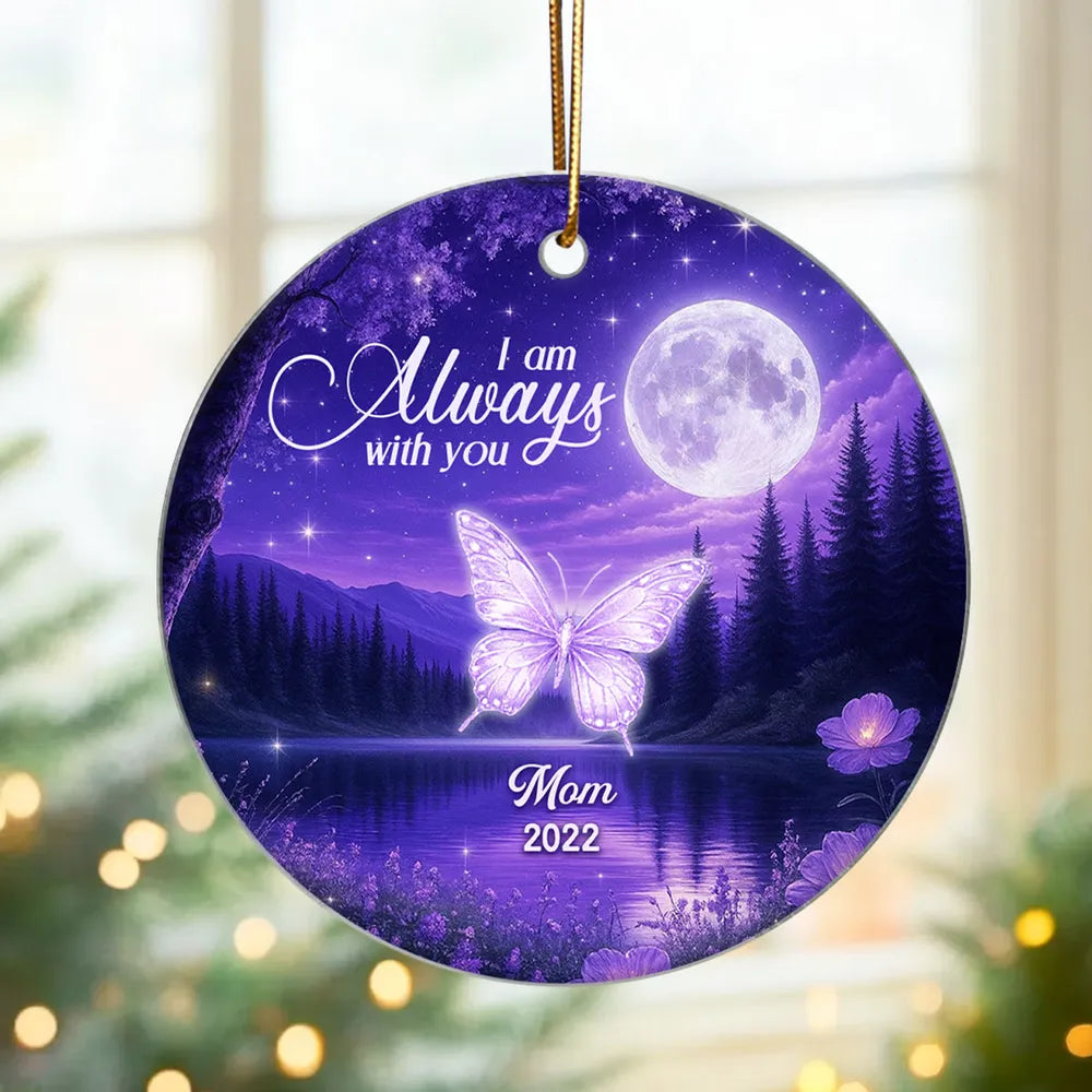 Personalized Memorial Ornament for Mom - Sentimental Keepsake with Butterfly Design Ornament MagicInPrints