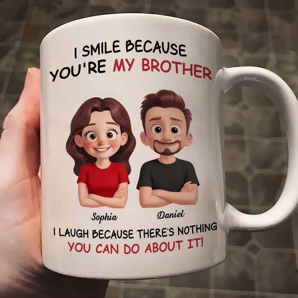 Personalized Brother Sister Coffee Mug - Funny Gift for Siblings Cup MagicInPrints
