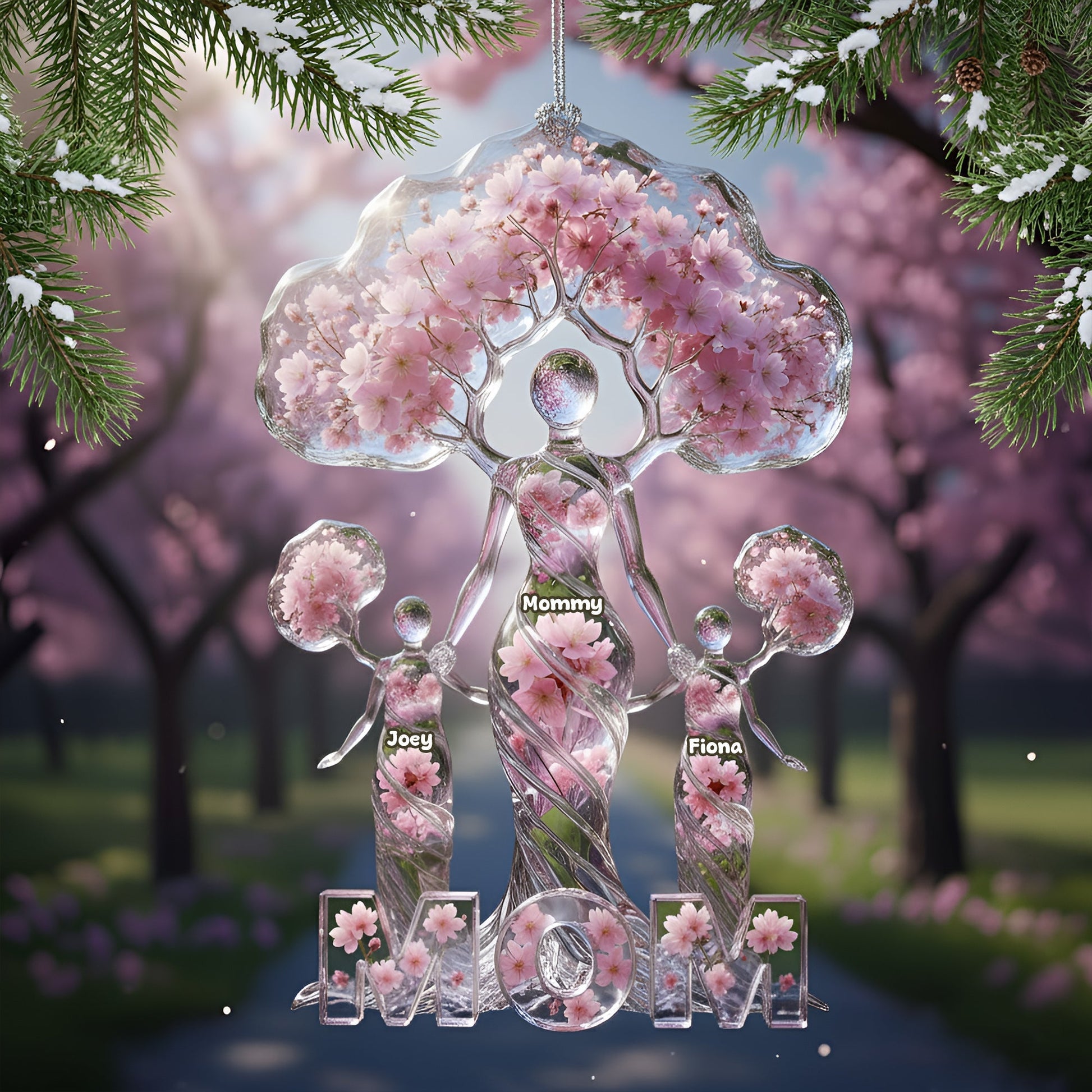 Gracefully Elegant Mom Tree Of Life Ornament, Personalized Gifts For Mom Ornament MagicInPrints