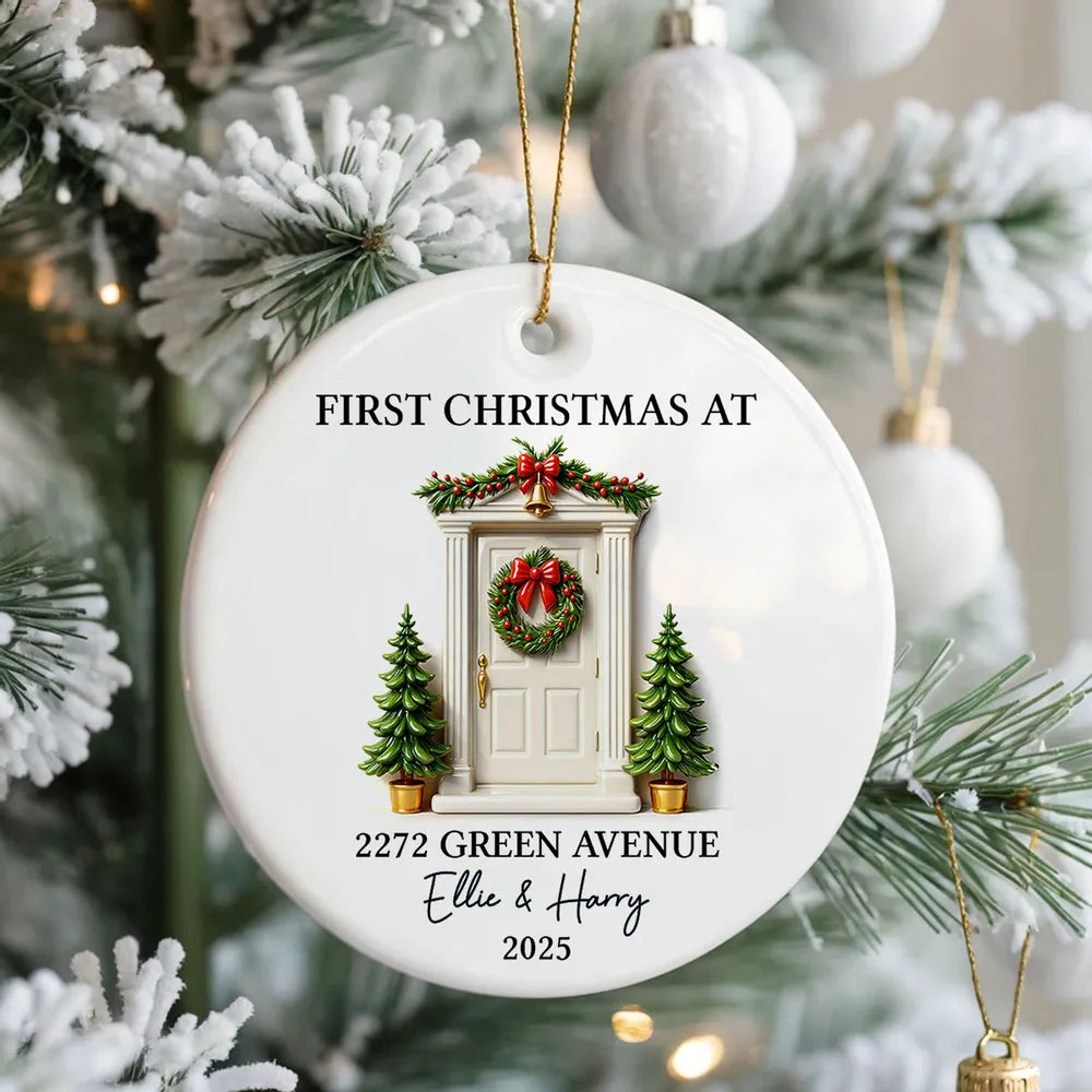 Personalized Christmas Ornament for Home - First Christmas Keepsake 2025 Ornament MagicInPrints