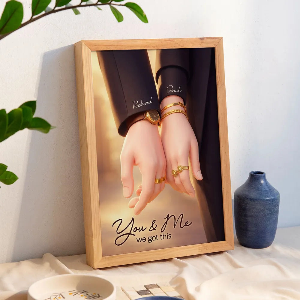 Personalized Couple's Hand-Holding Art Print for Home Decor - Romantic Gift Poster or Canvas MagicInPrints