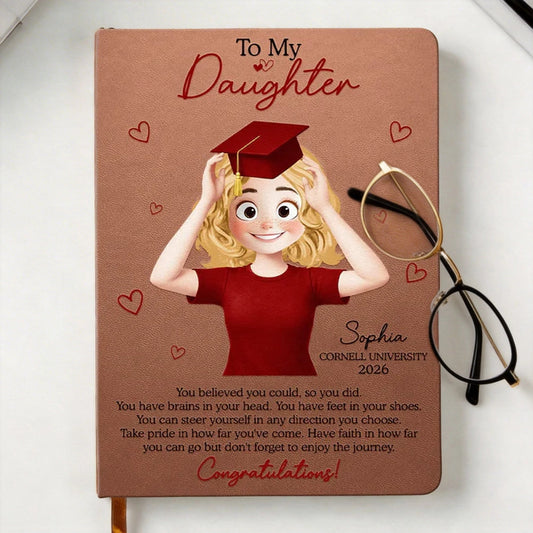 Personalized Graduation Journal for Daughter - Inspirational Gift Stationery MagicInPrints