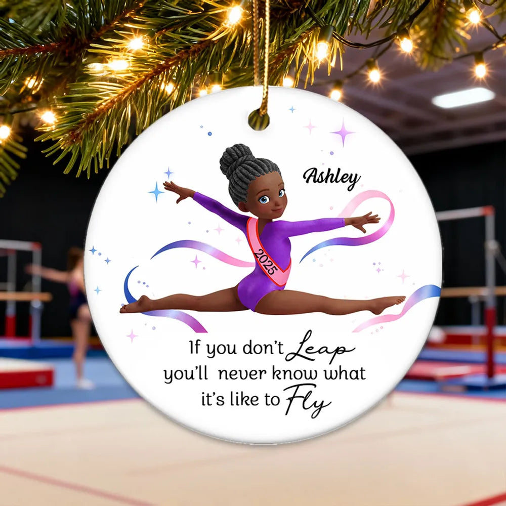 Personalized Gymnastics Christmas Ornament for Kids - Inspirational Gift Ornament MagicInPrints