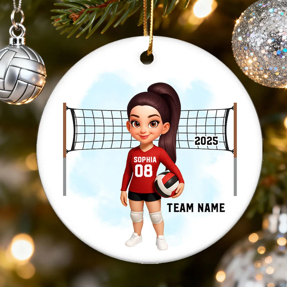 Personalized Volleyball Player Christmas Ornament for Kids - Team Spirit Gift Ornament MagicInPrints