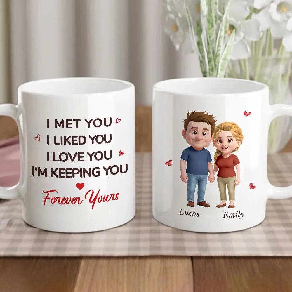 Personalized Couple Mug for Grandparents with Cartoon Characters - Anniversary Gift Cup MagicInPrints