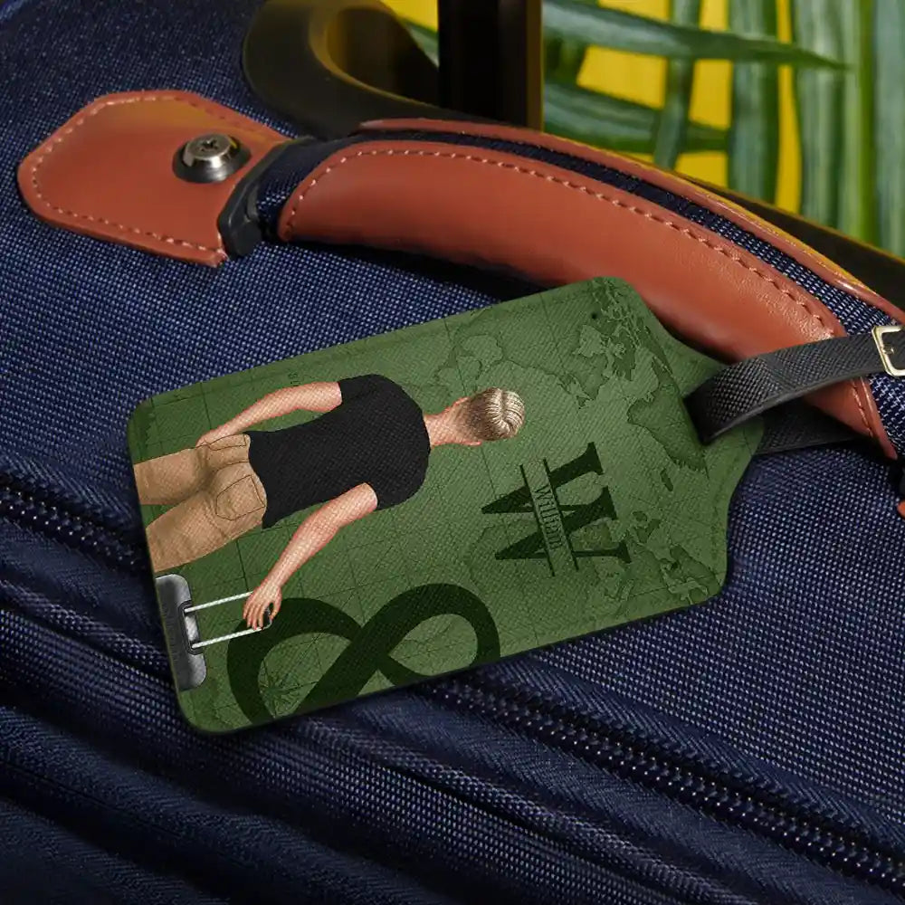 Personalized Leather Luggage Tags for Couples with Initials - Travel Accessories Travel Gear MagicInPrints