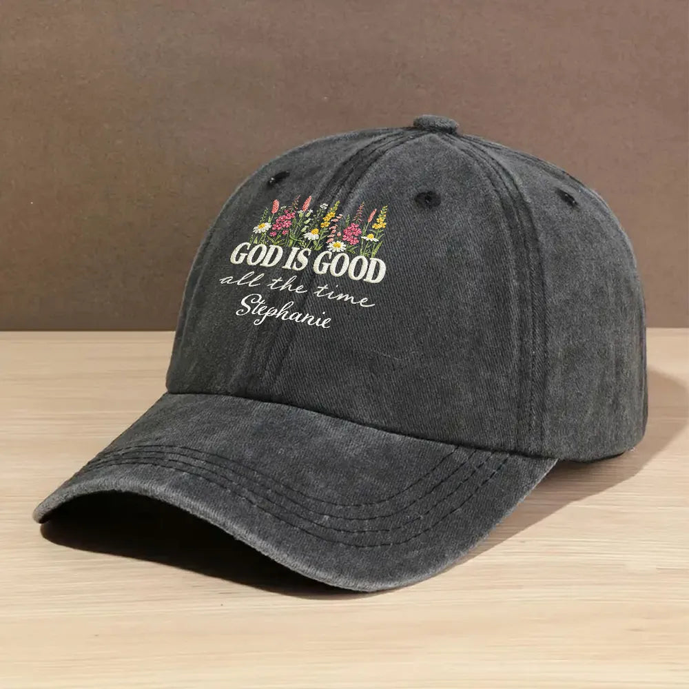 Personalized Embroidered Cap for Women with Floral Design - Inspirational Gift Hat MagicInPrints