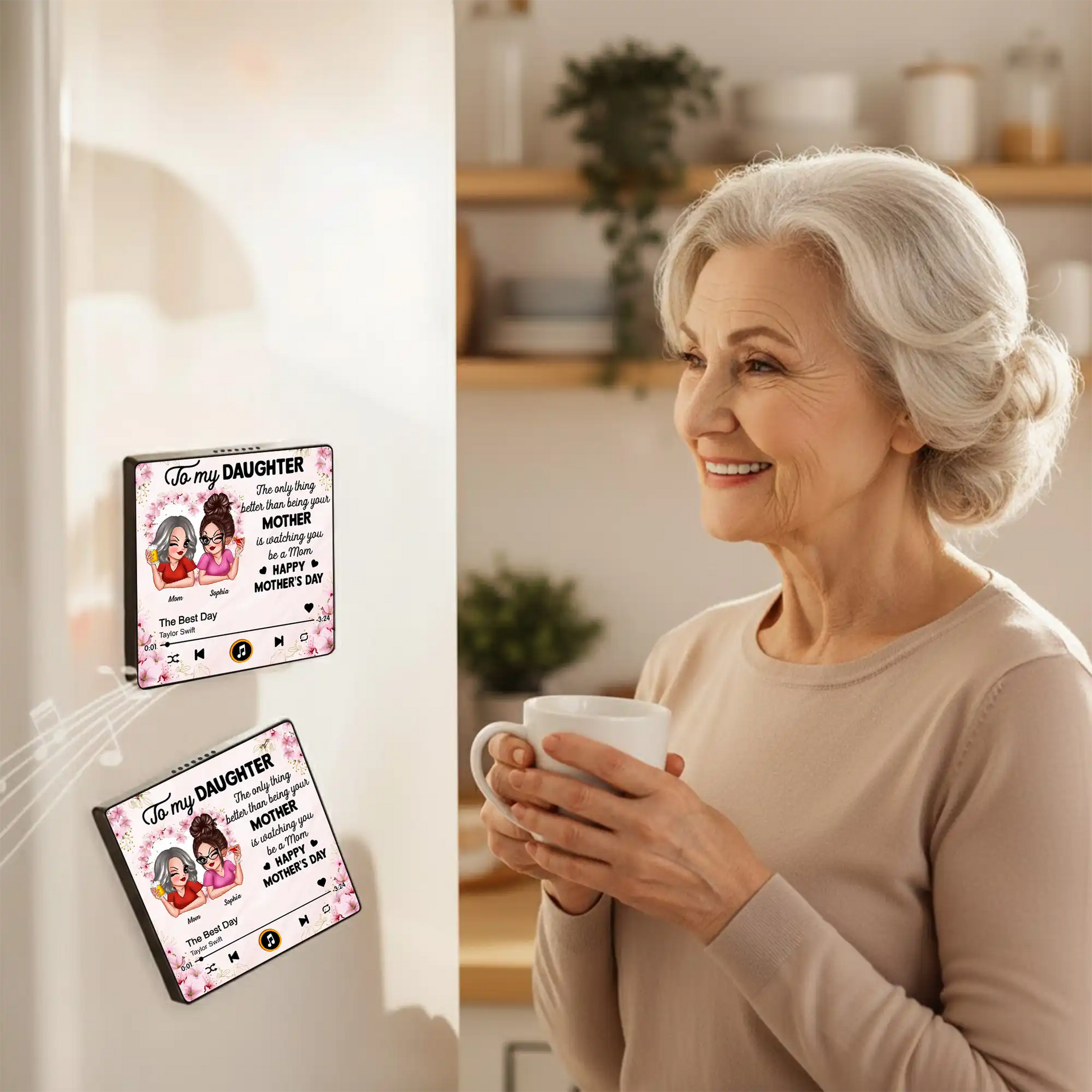 Personalized Music Plaque for Daughter - Mother's Day Gift Fridge Magnet MagicInPrints