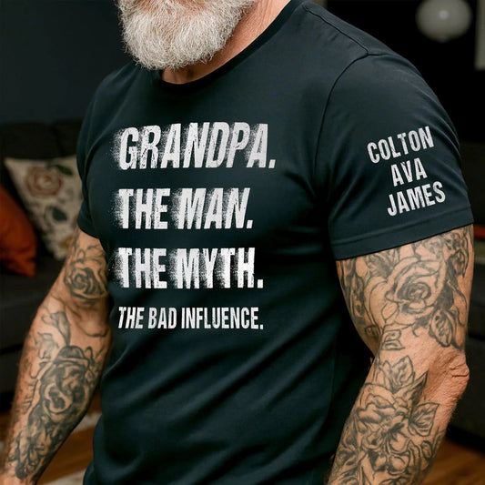 Personalized Grandpa T-Shirt for Men - Funny Gift for Grandfather Cloth MagicInPrints