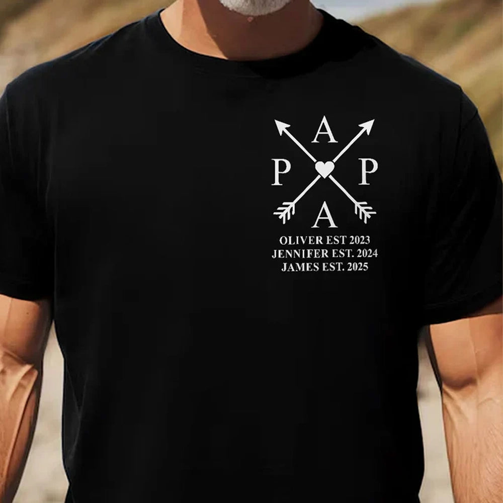 Custom Family Name T-Shirt for Dad - Personalized Father's Day Gift Cloth MagicInPrints