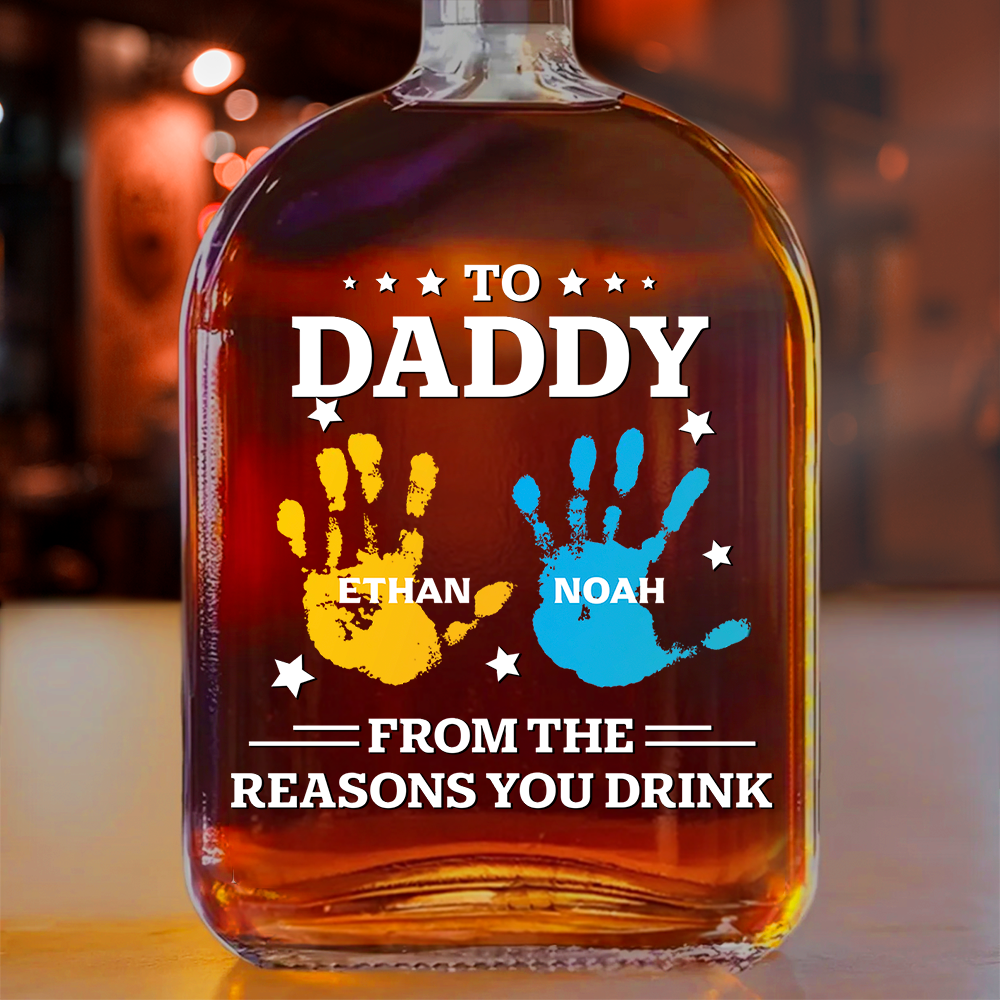 Personalized Whiskey Glass for Dad with Kids' Names - Father's Day Gift Cup MagicInPrints