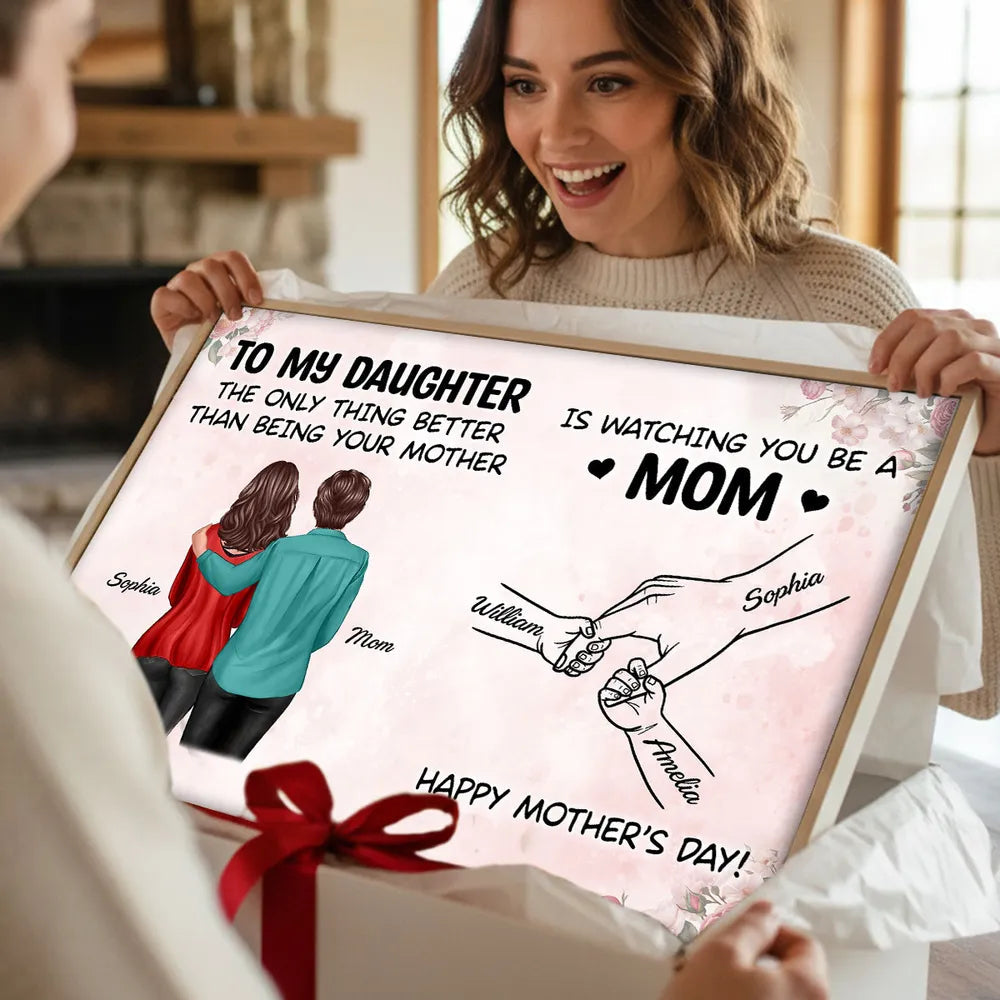 Personalized Mother's Day Canvas for Daughter - Sentimental Gift with Custom Names Poster or Canvas MagicInPrints