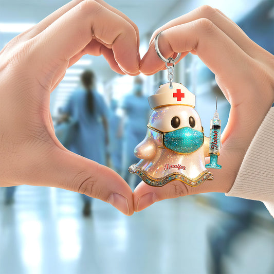 Nurse Ghost Keychain - A Heartfelt Tribute to Caregivers Keychains MagicInPrints