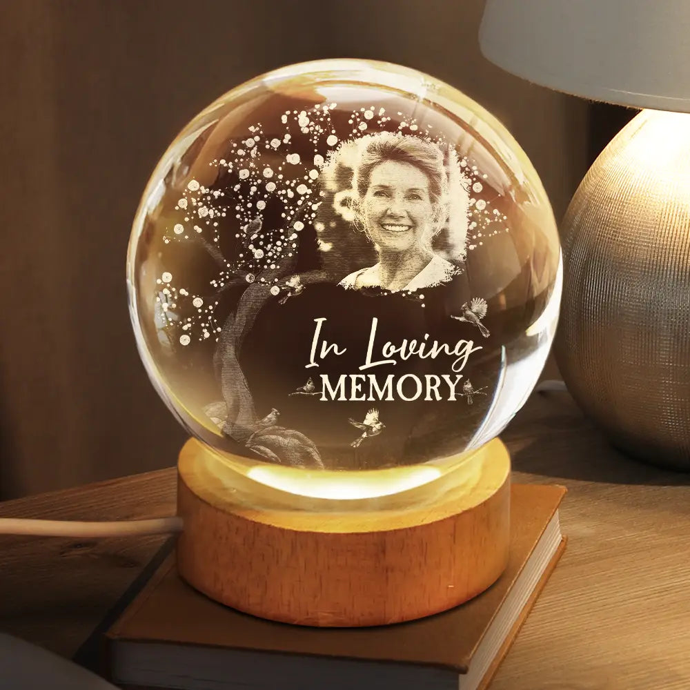 Personalized Memorial Globe Lamp for Loved Ones - Sentimental Keepsake Lamp MagicInPrints