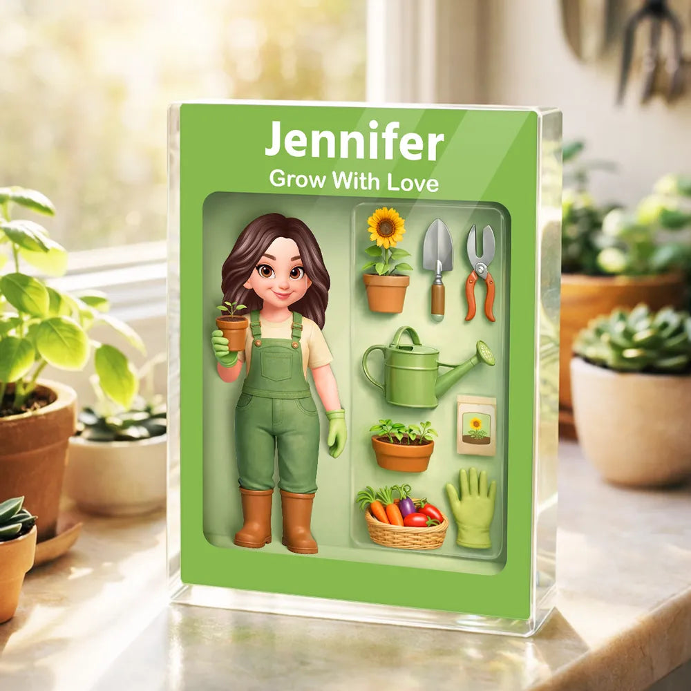 Personalized Garden Lover Acrylic Block for Gardening Enthusiasts - Unique Gift Plaque MagicInPrints