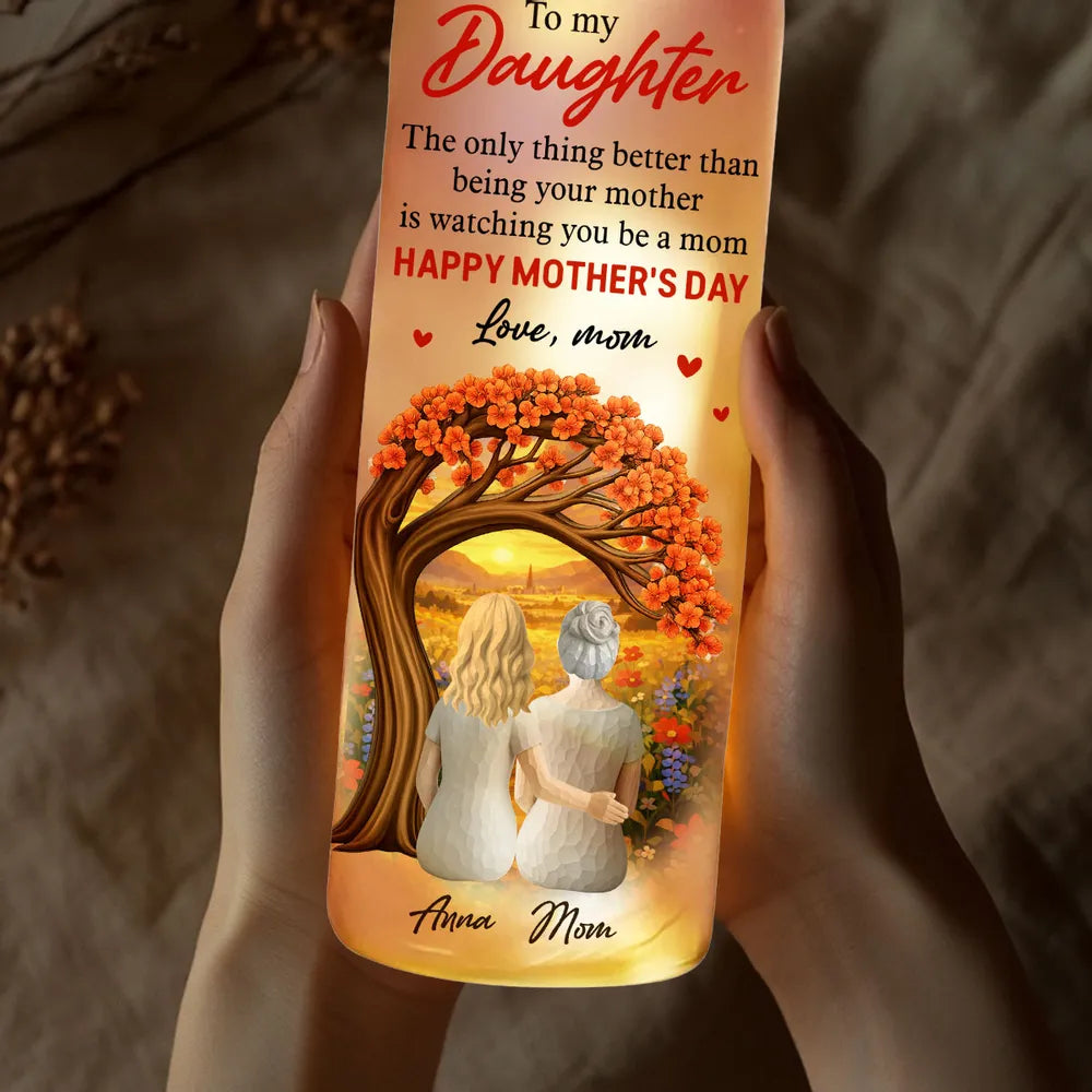 Personalized LED Wine Bottle Lamp for Daughter - Sentimental Mother's Day Gift Lamp MagicInPrints