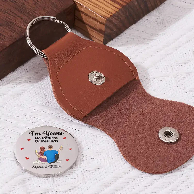 Custom Engraved Keychain for Couples with QR Code - Romantic Gift Keychain MagicInPrints