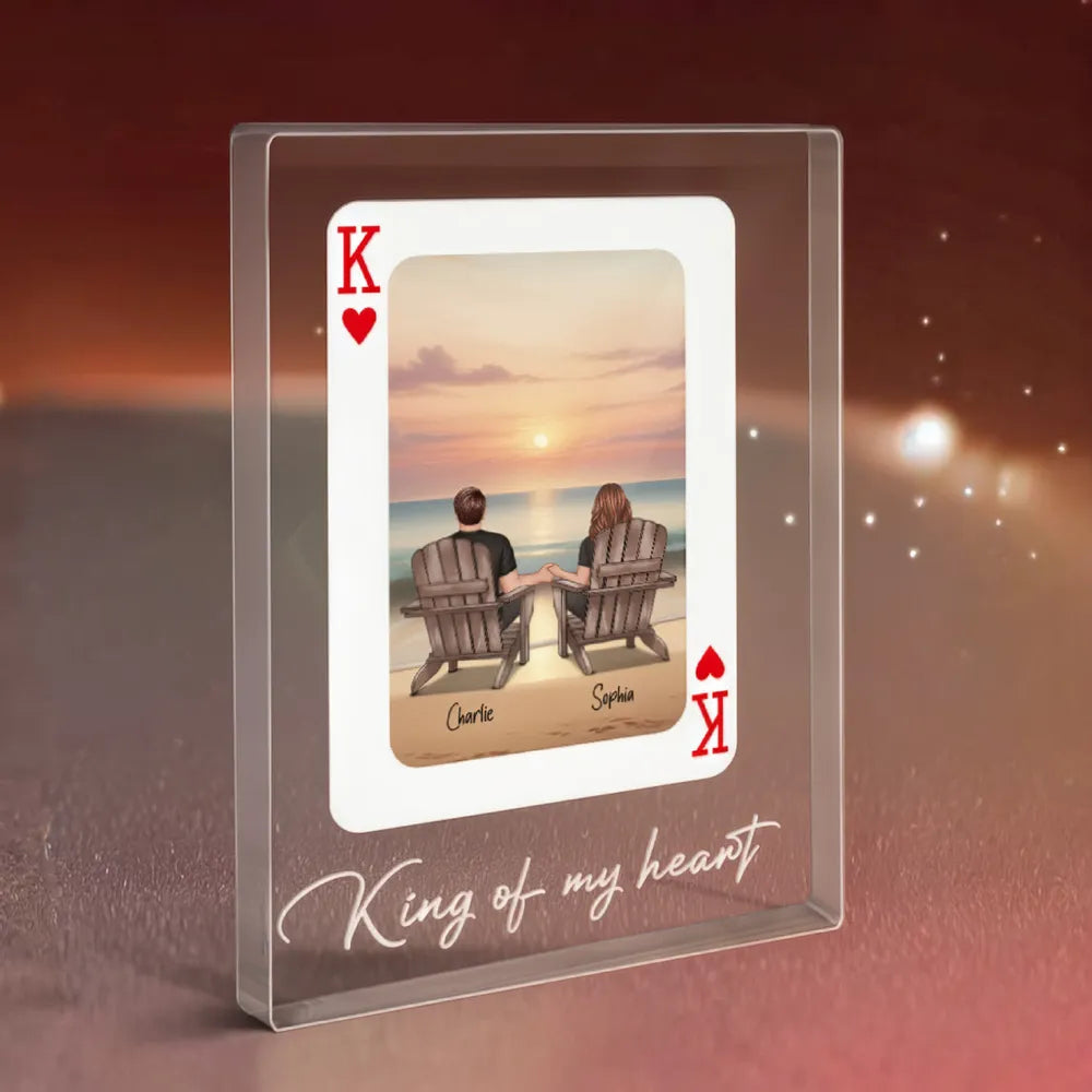 Personalized Crystal Photo Block for Couples - Romantic Gift for Anniversaries Plaque MagicInPrints