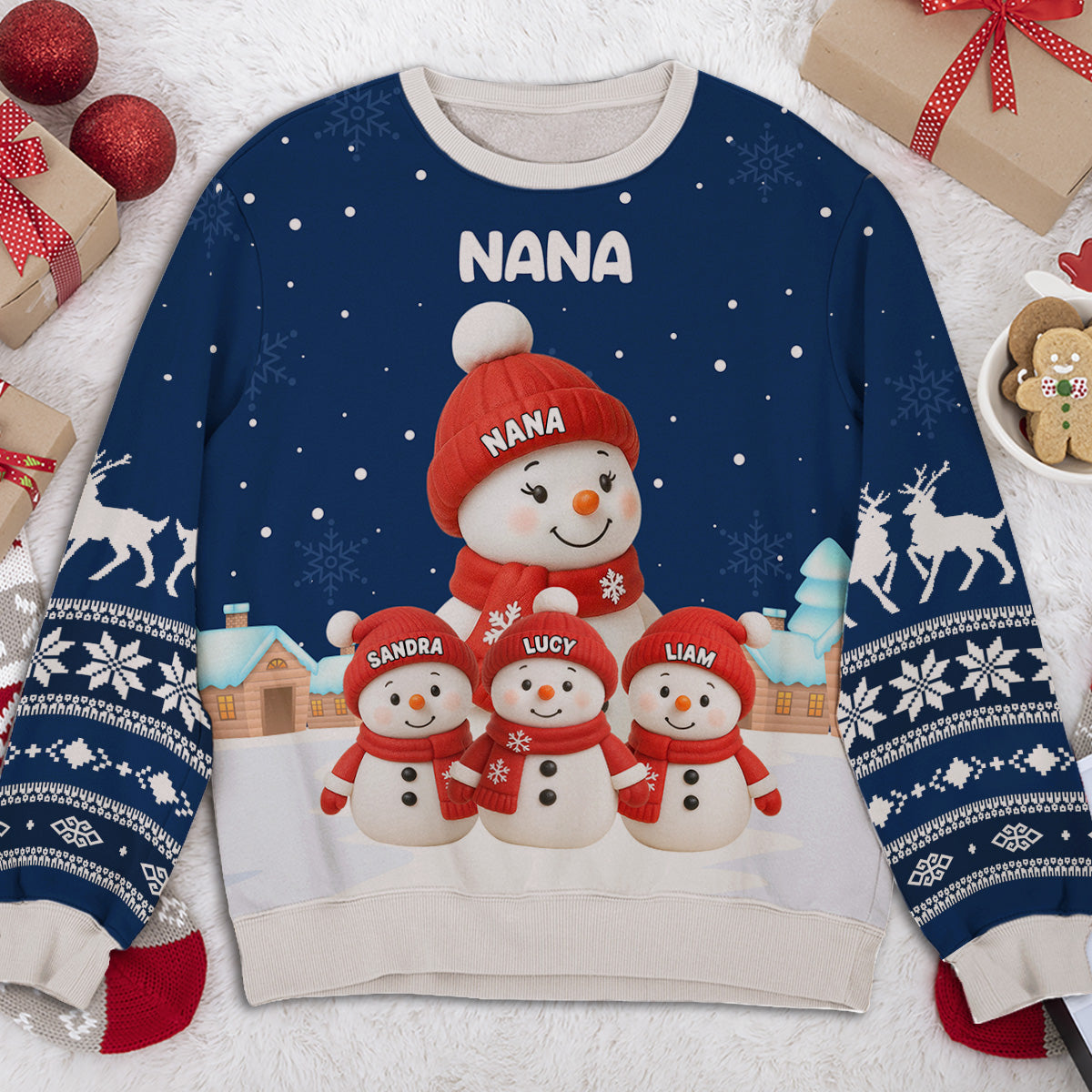 Personalized Grandma Snowman Family Sweatshirt - Christmas Gift Cloth MagicInPrints