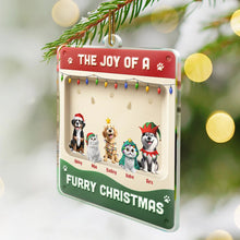 Load image into Gallery viewer, Celebrate the Furry Joy – Personalized Acrylic Ornament – Gift for Pet Lovers Acrylic Ornament MagicInPrints
