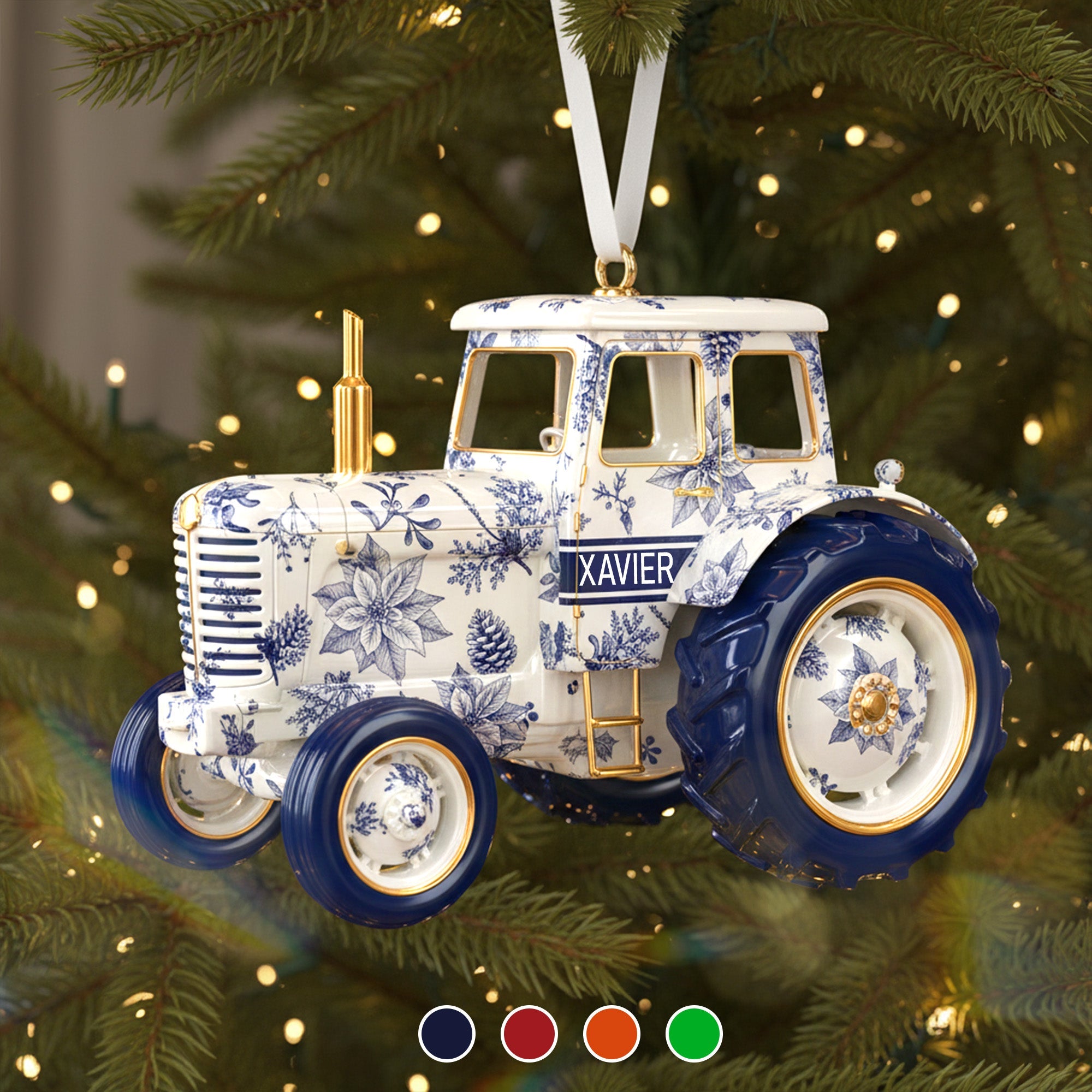 “For the Love of Farming” – Personalized Christmas Ornament for Farmers Ornament MagicInPrints