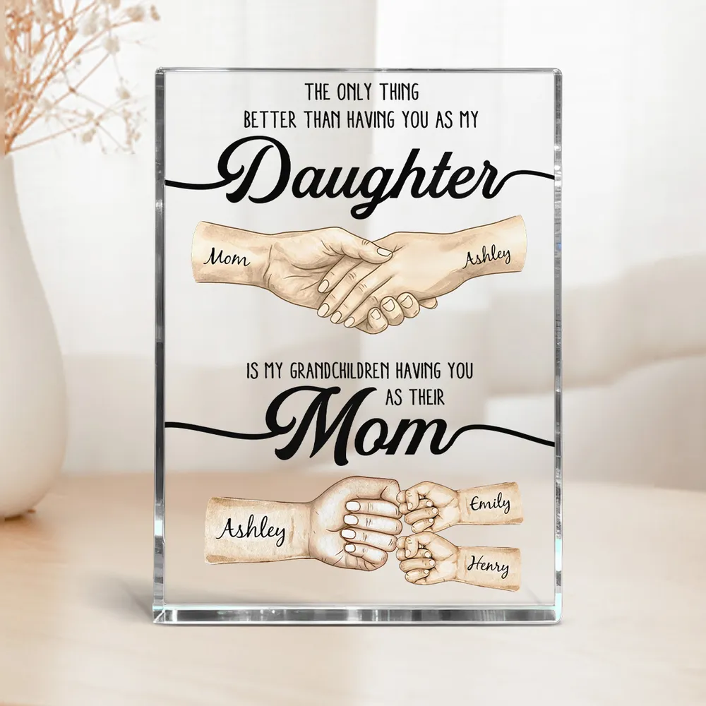 Personalized Acrylic Plaque for Mom and Daughter - Sentimental Gift for Mother's Day Plaque MagicInPrints