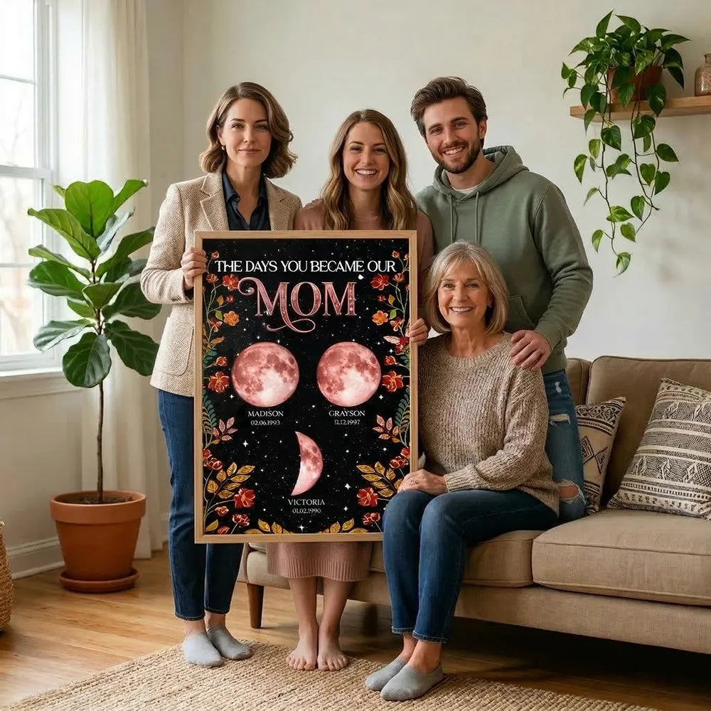 Personalized Moon Phase Print for Mom - Sentimental Gift for Mother's Day or Birthday Poster or Canvas MagicInPrints