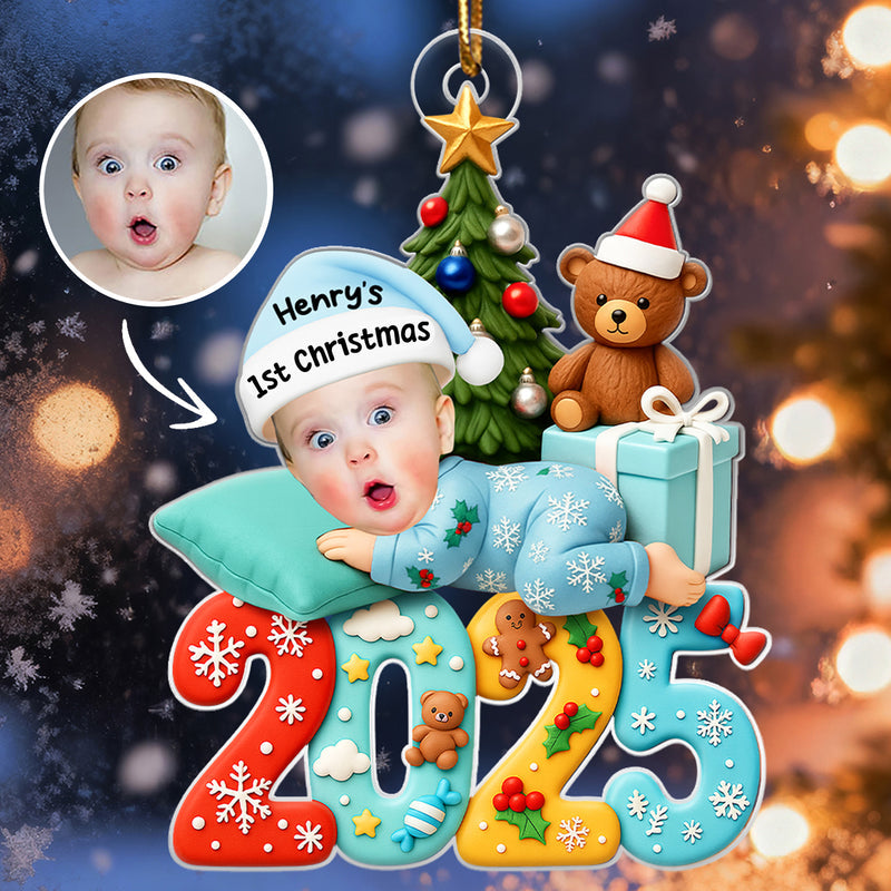 Personalized Baby's First Christmas Ornament 2023 - Custom Photo Keepsake Ornament MagicInPrints